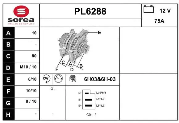 Alternator (PL6288)