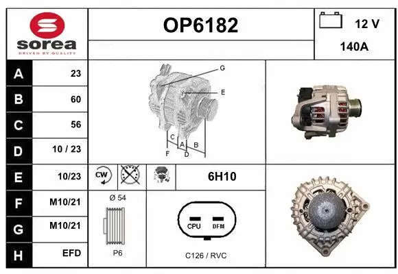Alternator (OP6182)