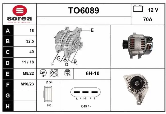 Alternator (TO6089)