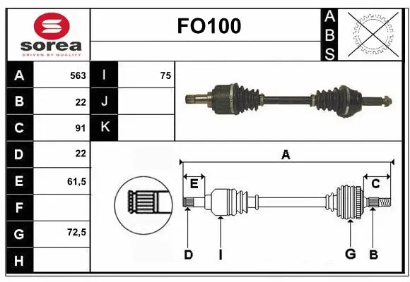 Drive Shaft (FO100)