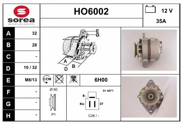 Alternator (HO6002)