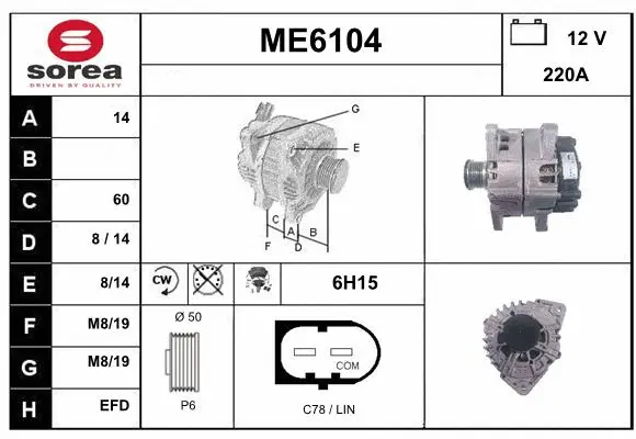 Alternator (ME6104)