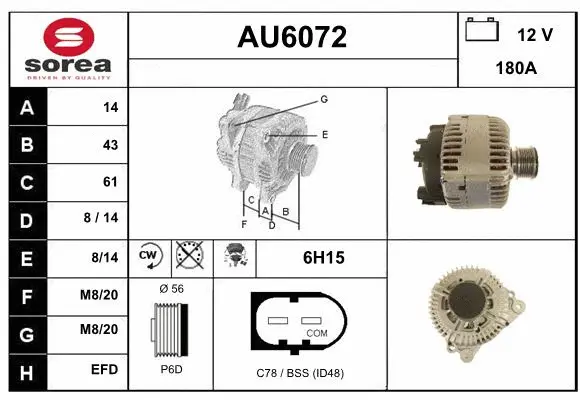 Alternator (AU6072)