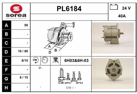 Alternator (PL6184)