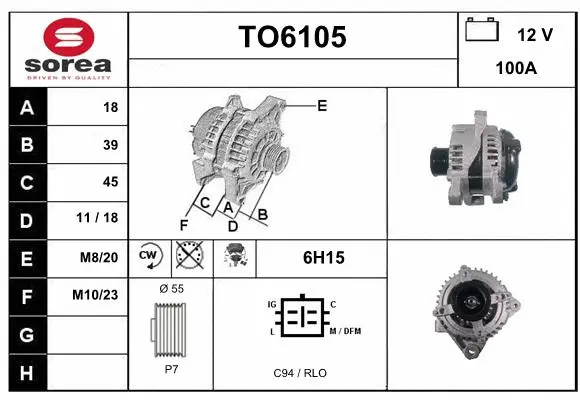 Alternator (TO6105)