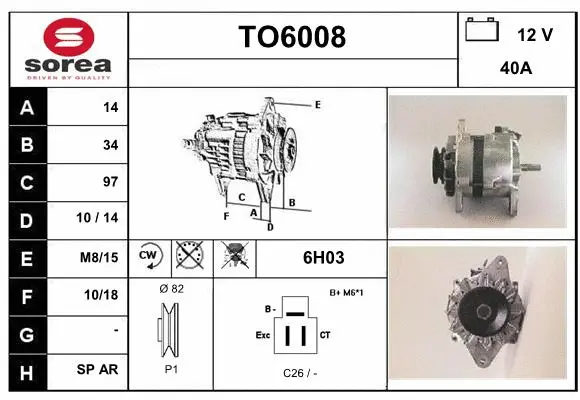 Alternator (TO6008)