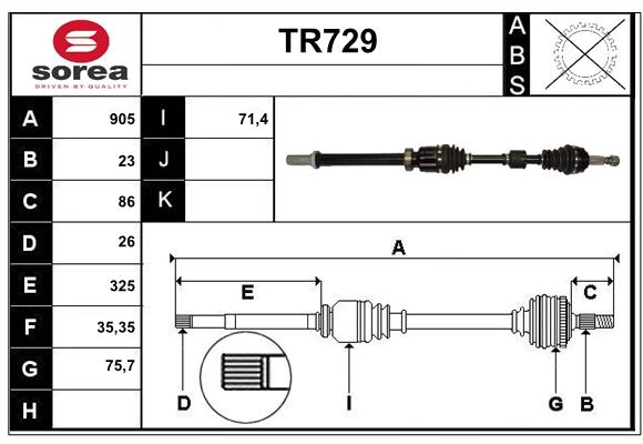 Drive Shaft (TR729)