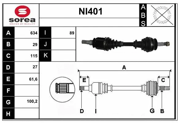 Drive Shaft (NI401)