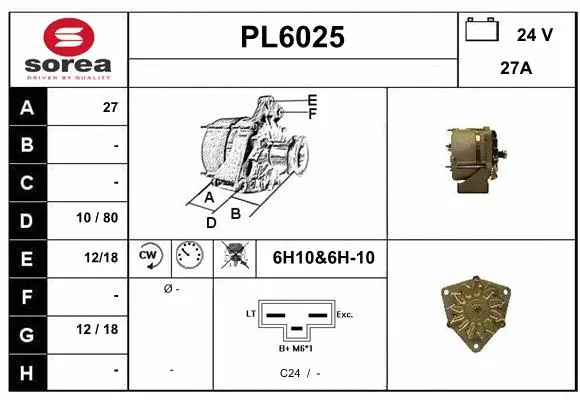 Alternator (PL6025)