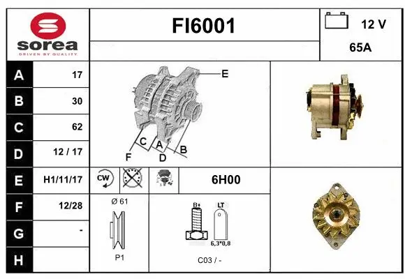 Alternator (FI6001)