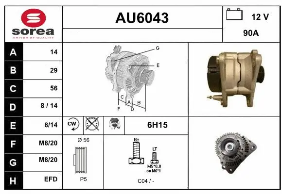 Alternator (AU6043)