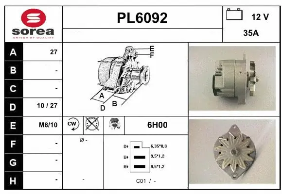 Alternator (PL6092)