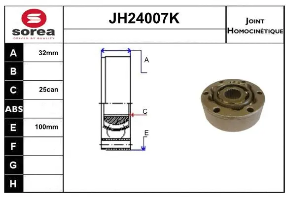 Joint Kit, drive shaft (JH24007K)