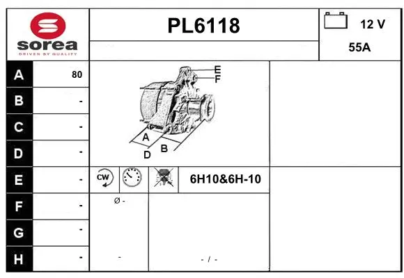 Alternator (PL6118)
