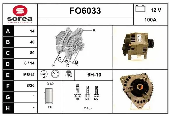 Alternator (FO6033)