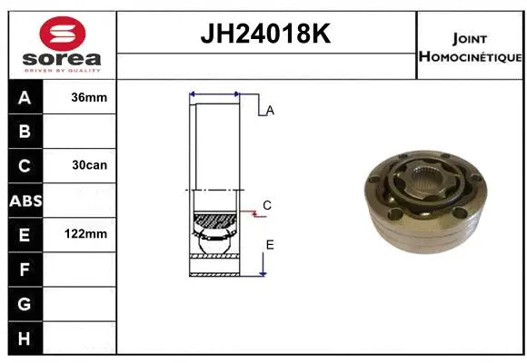 Joint Kit, drive shaft (JH24018K)