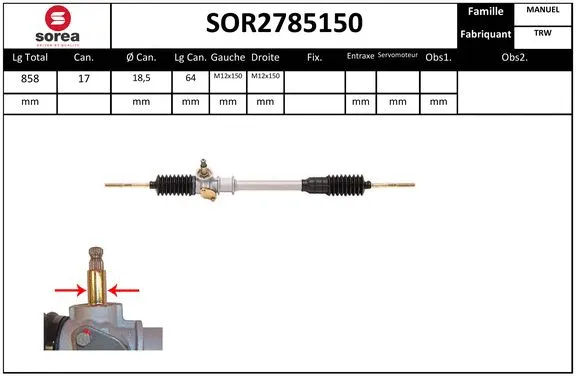 Steering Gear (SOR2785150)