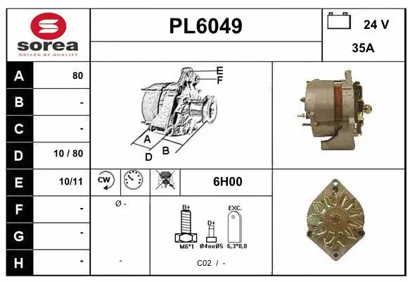Alternator (PL6049)