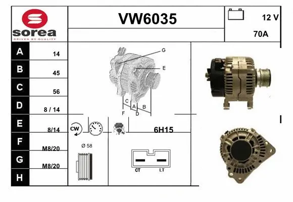 Alternator (VW6035)