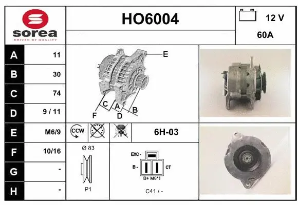 Alternator (HO6004)