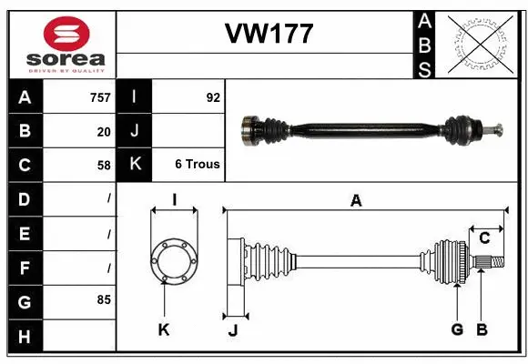 Drive Shaft (VW177)