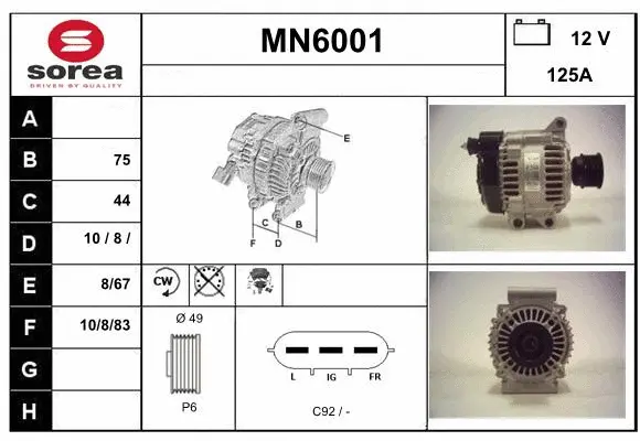Alternator (MN6001)