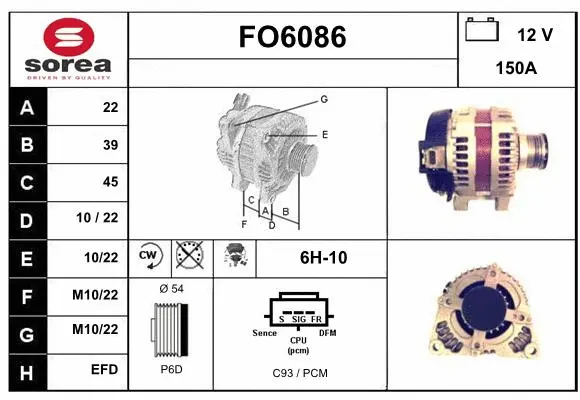 Alternator (FO6086)
