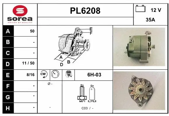 Alternator (PL6208)