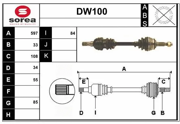 Drive Shaft (DW100)