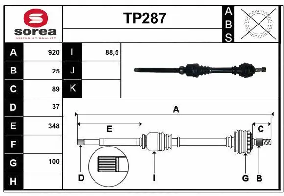 Drive Shaft (TP287)