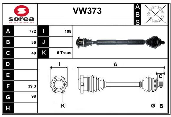 Drive Shaft (VW373)