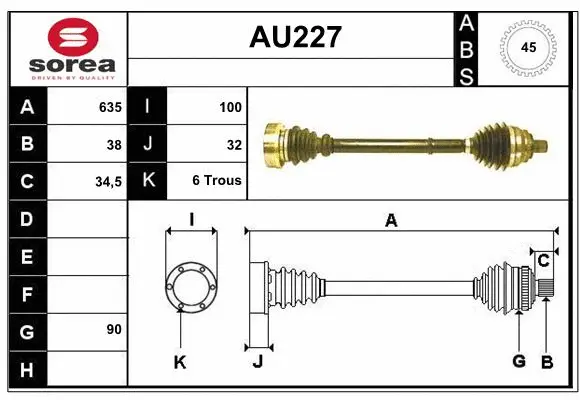 Drive Shaft (AU227)