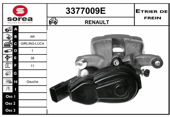 Brake Caliper (3377009E)