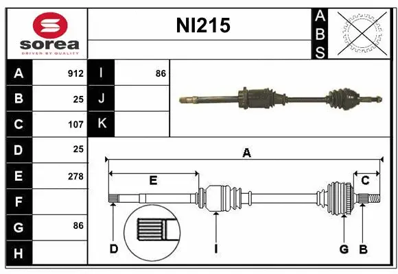 Drive Shaft (NI215)
