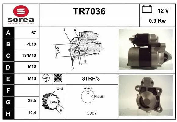 Starter (TR7036)