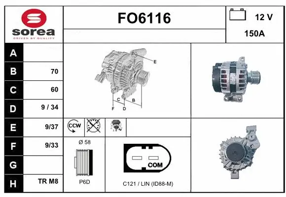 Alternator (FO6116)