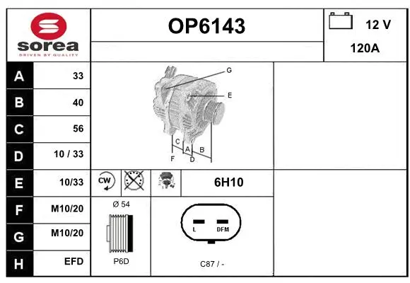 Alternator (OP6143)