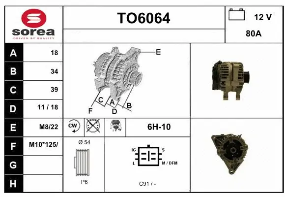 Alternator (TO6064)