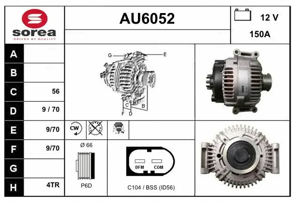 Alternator (AU6052)