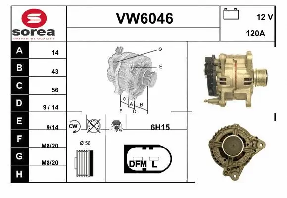 Alternator (VW6046)