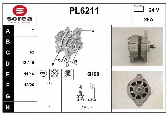 Alternator (PL6211)