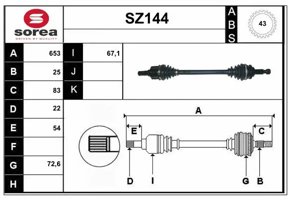 Drive Shaft (SZ144)