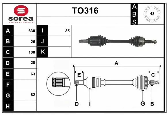 Drive Shaft (TO316)