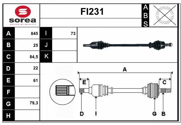 Drive Shaft (FI231)