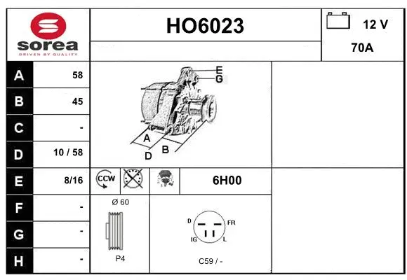 Alternator (HO6023)