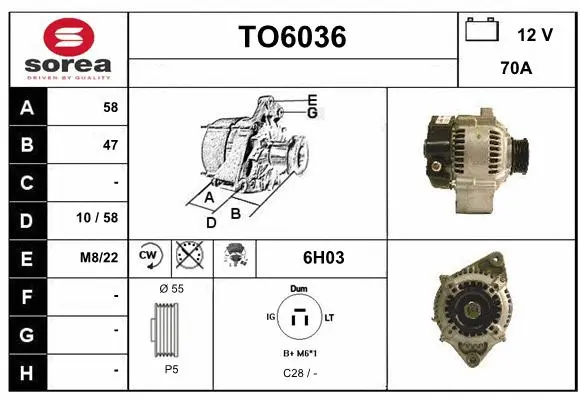 Alternator (TO6036)