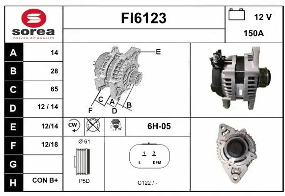 Alternator (FI6123)