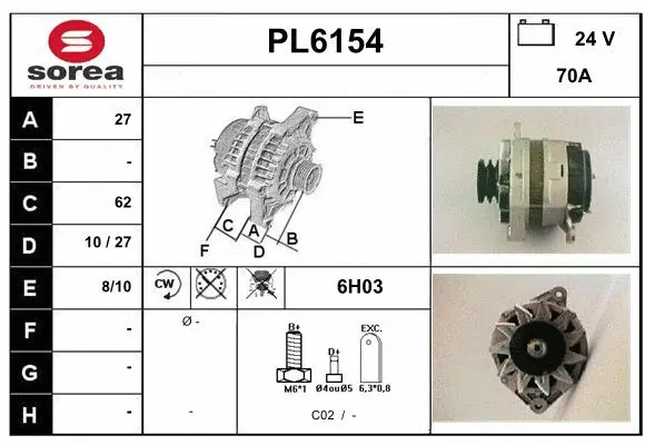 Alternator (PL6154)