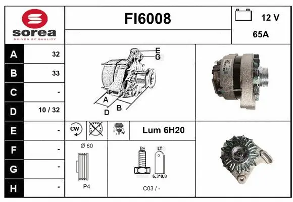 Alternator (FI6008)