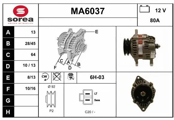 Alternator (MA6037)